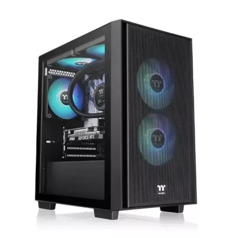 Thermaltake Versa H16 TG ARGB mikro bokšto korpusas, juodas