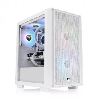 PC korpusas Thermaltake Versa H16 TG ARGB Micro Tower baltas