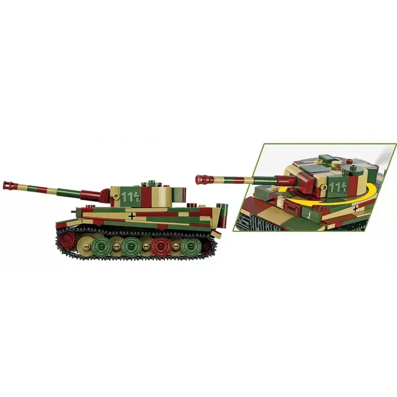Statinio modelio rinkinys Cobi Pz.Kpfw. VI Tiger Ausf. E 1:35 mastelis, detali kaladėlių konstrukcija