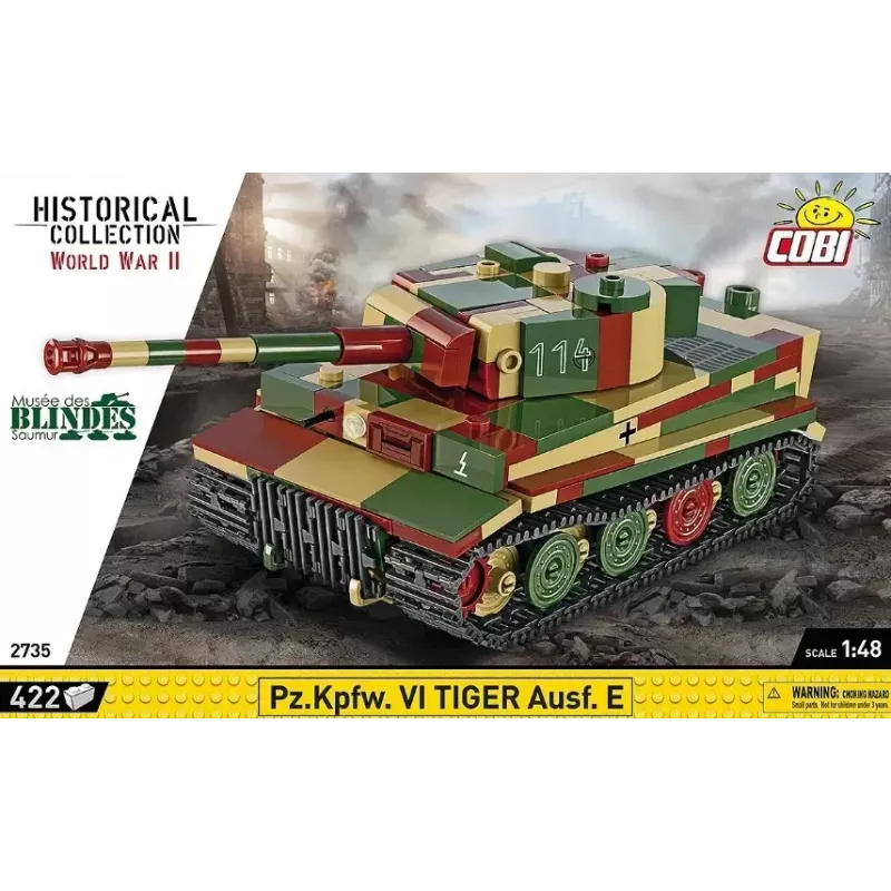Statinio modelio rinkinys Cobi Pz.Kpfw. VI Tiger Ausf. E 1:35 mastelis, detali kaladėlių konstrukcija