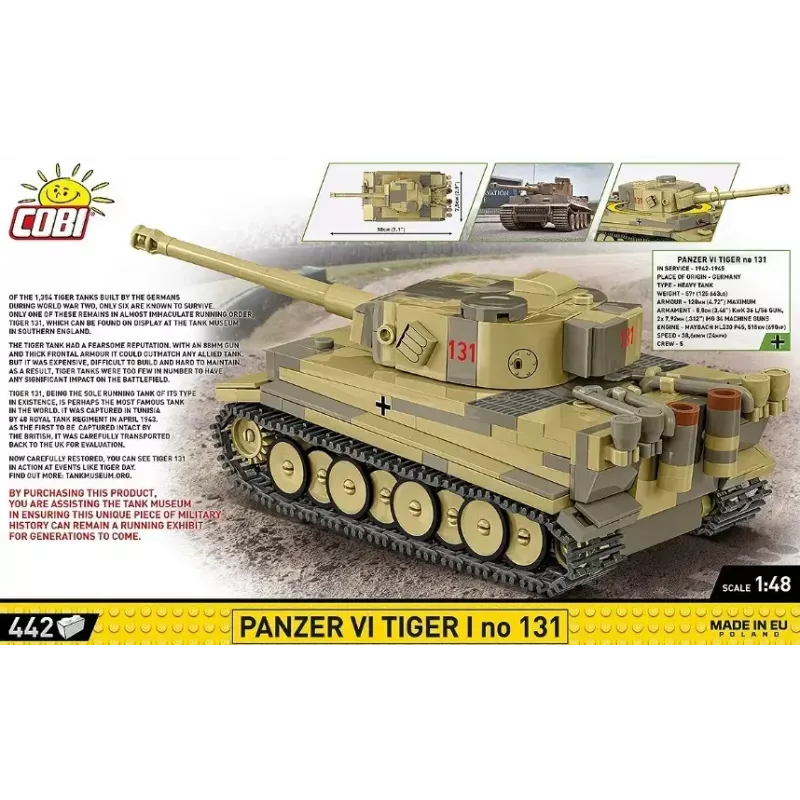 Konstruktorius Cobi Panzer VI Tiger I 442 vnt. modelis COIB-2734