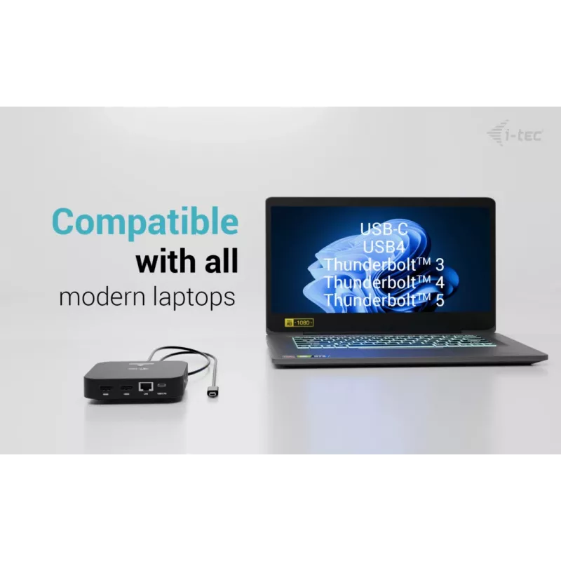 Dokstotelė ITEC USB-C Dual HDMI C31DUALHDMIDOCKPD — Dvi 4K 60Hz, 100W energijos tiekimas