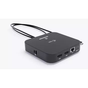 USB-C dvigubas HDMI adapteris ITEC C31DUALHDMIDPD100 — dvigubas HDMI 4K@60Hz, USB-C maitinimo tiekimas 100W