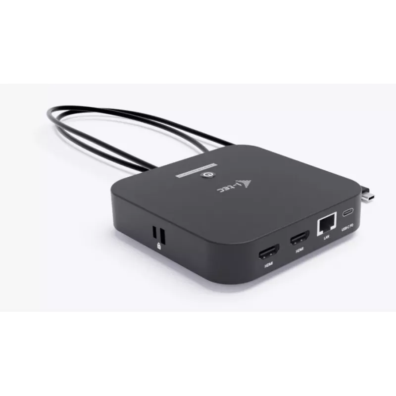 USB-C dvigubas HDMI adapteris ITEC C31DUALHDMIDPD100 — dvigubas HDMI 4K@60Hz, USB-C maitinimo tiekimas 100W
