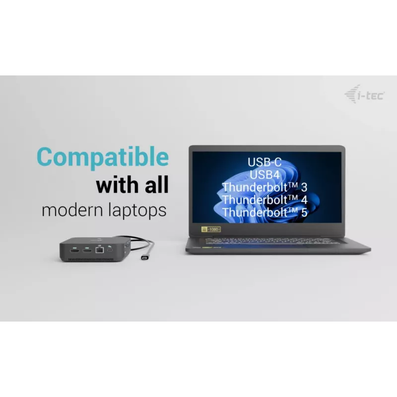 USB-C DisplayPort į dvigubą HDMI adapteris ITEC C31TRIPLEVIDEODPPRO 4K 60Hz, 100W maitinimo perdavimas