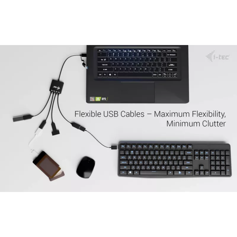 i-tec USB-C/USB-A kabelinis šakotuvas 4 prievadai (2x USB-C, 2x USB-A)