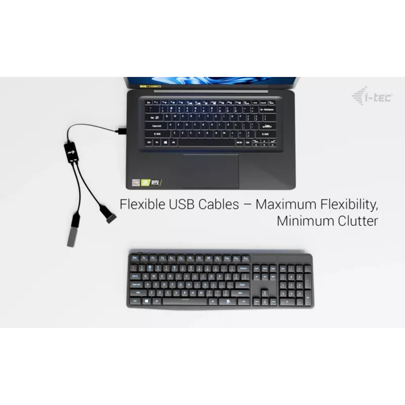 USB-A šakotuvas ITEC U3CBLHUB2A — 2 prievadai, USB 3.0 iki 5 Gbps
