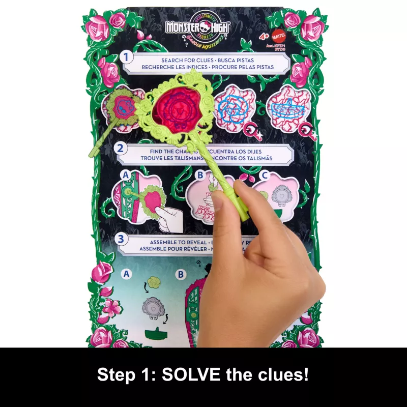 Monster High Skulltimate Secrets Garden Mysteries Playset, lėlė Venus McFlytrap su daugiau nei 19 staigmenų