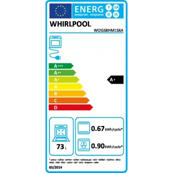 Whirlpool WOI5S8HM1SXA 73 L juoda, nerūdijančio plieno