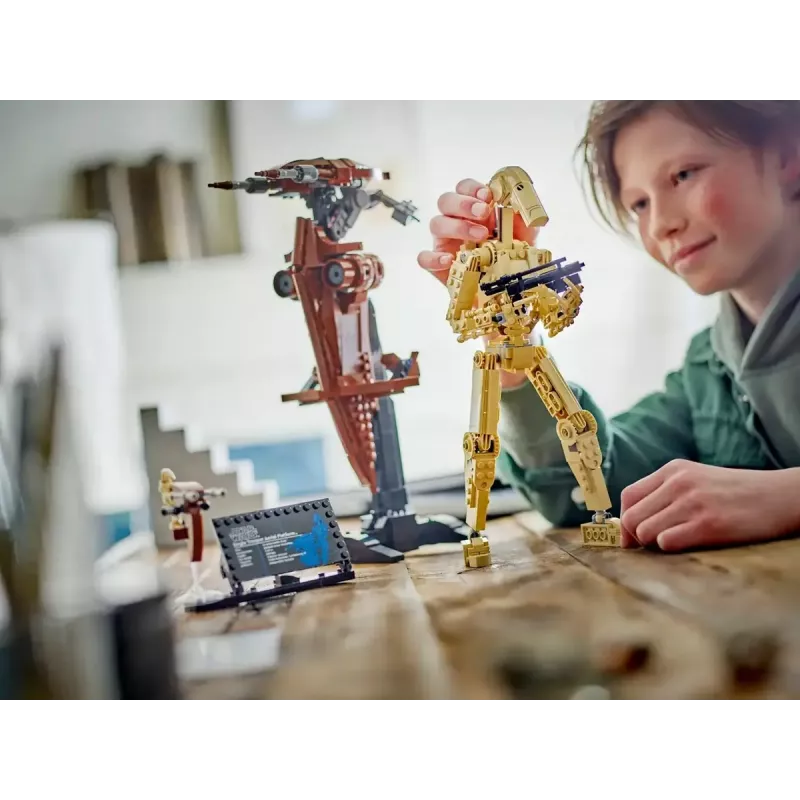 LEGO statybų rinkinys Star Wars mūšio droidas su STAP 75428 — 1088 detalės, 1 minifigūrėlė, demonstracinis dydis 140×380×300 mm