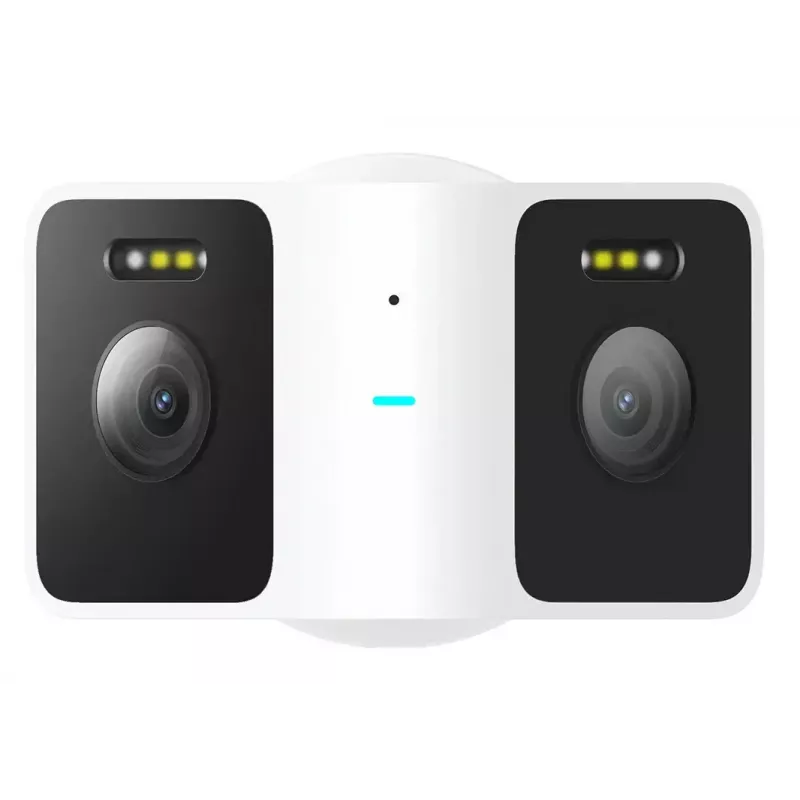 IP apsaugos kamera Xiaomi CW100 Dual — Lauko „bullet“ tipo, 3 MP (2304×1296), Wi‑Fi, lubinis/sieninis tvirtinimas, 0–360° pasukimas, IR/balti šviesos diodai, 10 m naktinio matymo