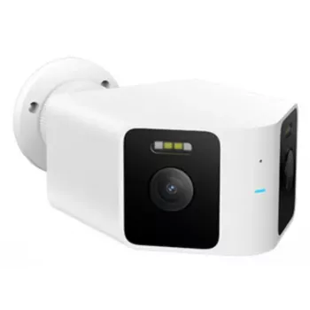 IP apsaugos kamera Xiaomi CW100 Dual — Lauko „bullet“ tipo, 3 MP (2304×1296), Wi‑Fi, lubinis/sieninis tvirtinimas, 0–360° pasukimas, IR/balti šviesos diodai, 10 m naktinio matymo