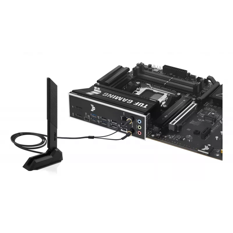 Pagrindinė plokštė ASUS TUF GAMING B850-E WIFI, AMD B850, lizdas AM5, ATX, DDR5, 4x DIMM, 3x M.2, Wi‑Fi 6E, 2.5Gb LAN