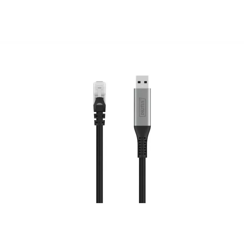 DIGITUS USB 3.2 Gen1 - RJ45 eterneto kabelis - CAT6a S/FTP juodas - 3 m
