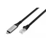 DIGITUS USB-C 3.2 Gen1 - RJ45 eterneto kabelis - CAT6a S/FTP juodas - 2m