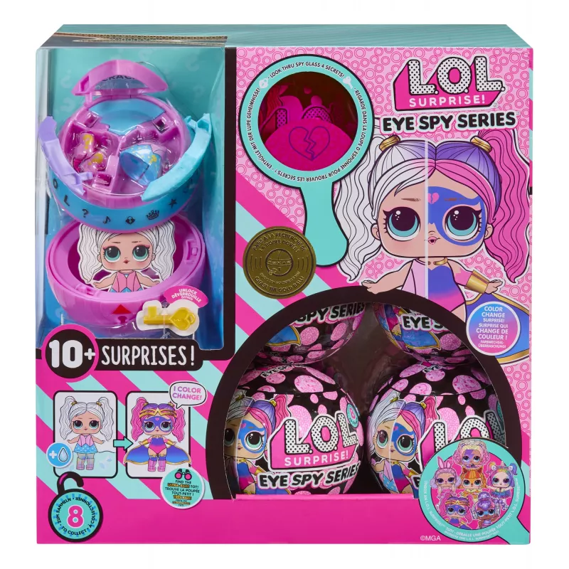 L.O.L. Surprise! L.O.L. Surprise Eye Spy Tots Asorti PDQ, Mini lėlė, Moteriška, 4 metai, Berniukas/Mergaitė, Įvairios spalvos