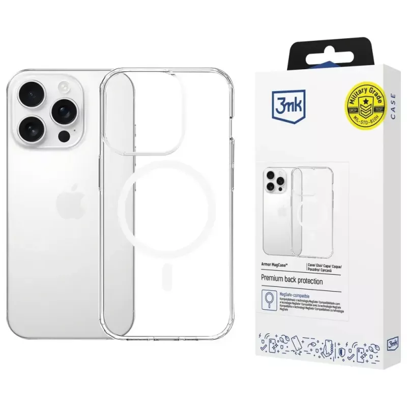 Apsauginis dėklas Armor MagCase, skirtas Apple iPhone 14 Pro, pagamintas 3MK, su magnetiniu tvirtinimu ir patvaria apsauga