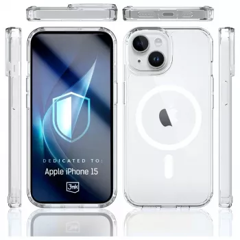 Apsauginis dėklas 3MK Armor MagCase, skirtas Apple iPhone 15 — patvarus dizainas, magnetinis suderinamumas