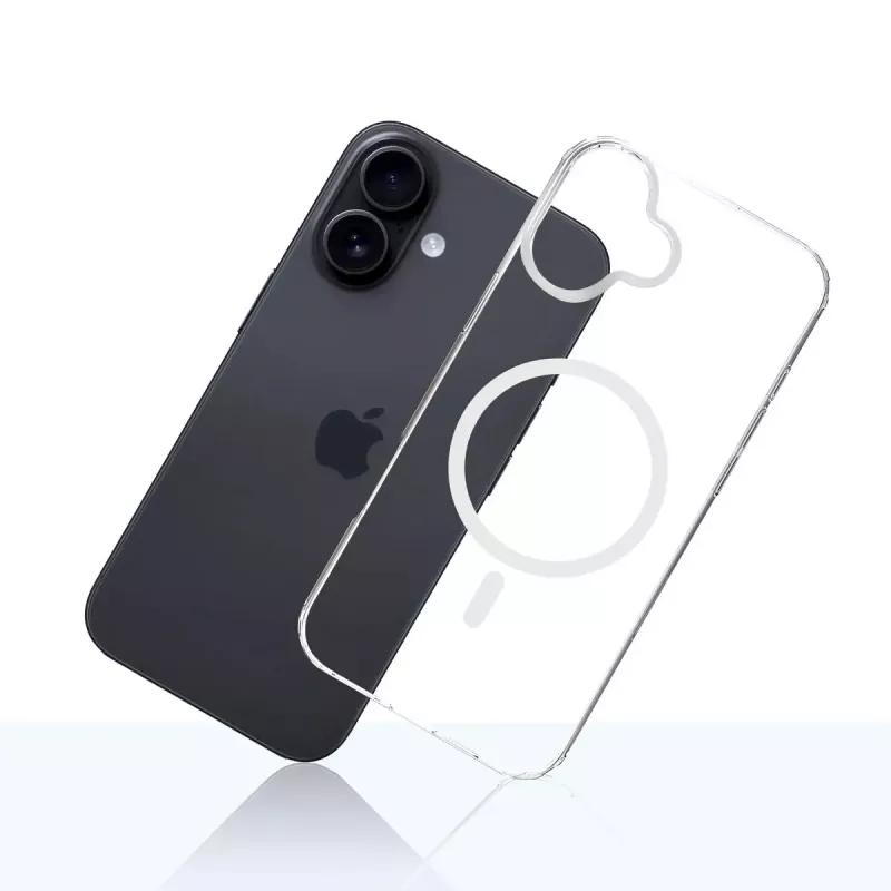 Dangtelis mobiliajam telefonui 3MK Armor MagCase, skirtas iPhone 16, 6,1 colio (15,5 cm), permatomas, PC+TPU