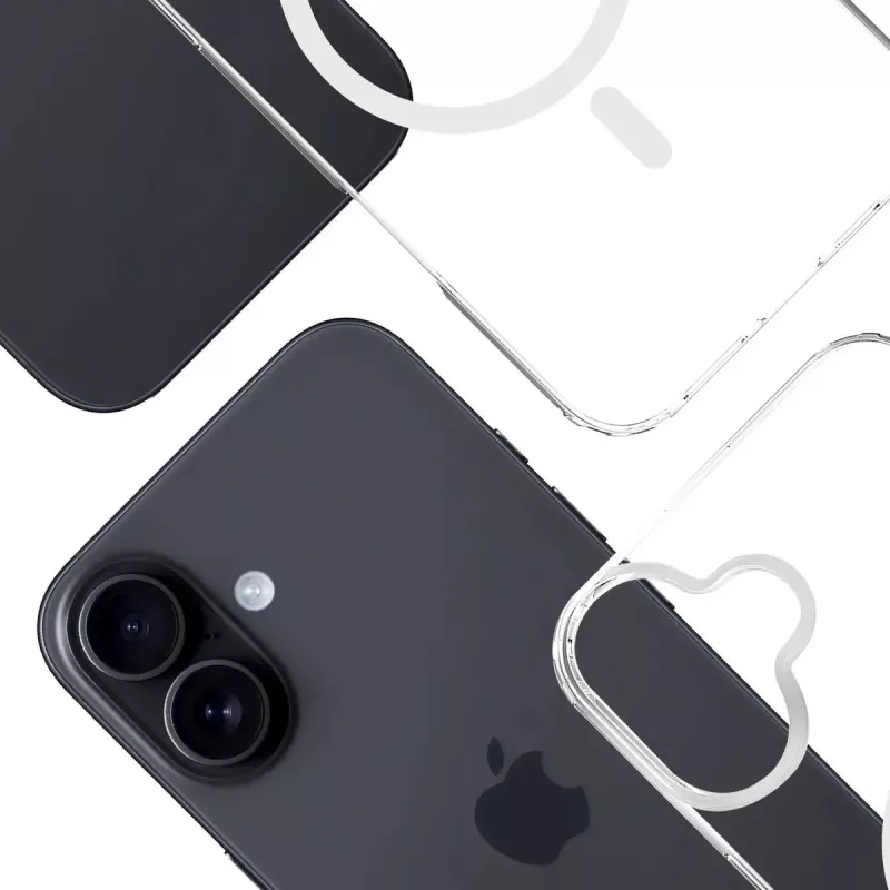 Dangtelis mobiliajam telefonui 3MK Armor MagCase, skirtas iPhone 16, 6,1 colio (15,5 cm), permatomas, PC+TPU