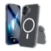 Dangtelis mobiliajam telefonui 3MK Armor MagCase, skirtas iPhone 16, 6,1 colio (15,5 cm), permatomas, PC+TPU