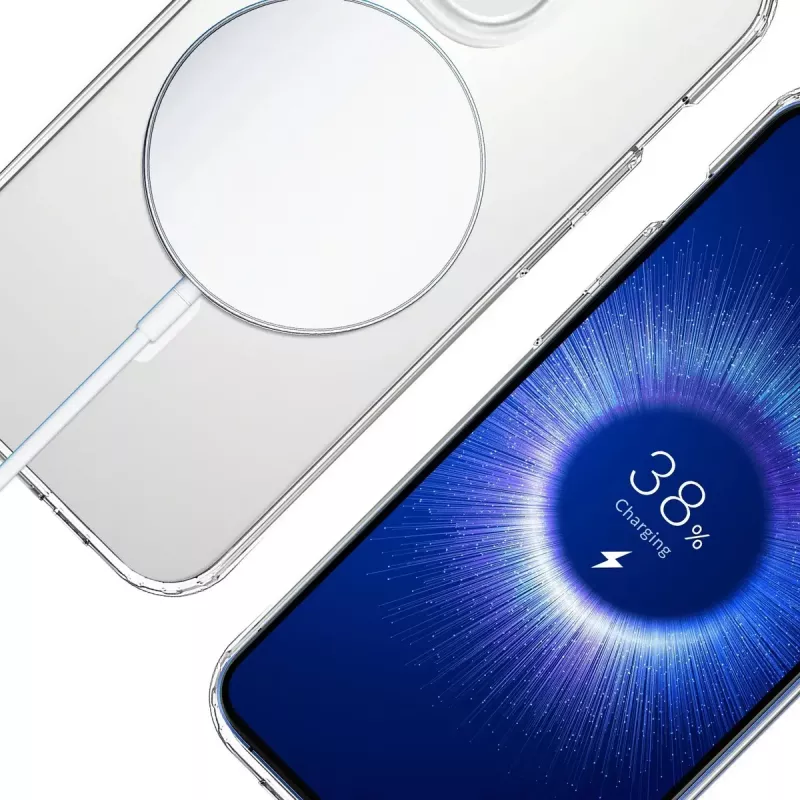 Mobiliojo telefono dėklas 3MK Armor MagCase, skirtas iPhone 16 Pro, permatomas, 16 cm (6,3 col.) ekranui, PC+TPU