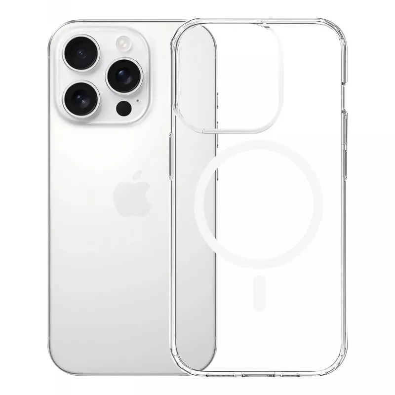 Telefono dėklas 3MK Armor MagCase Cover, skirtas iPhone 16 Pro Max, tinka 17,5 cm (6,9 colio), permatomas, PC+TPU