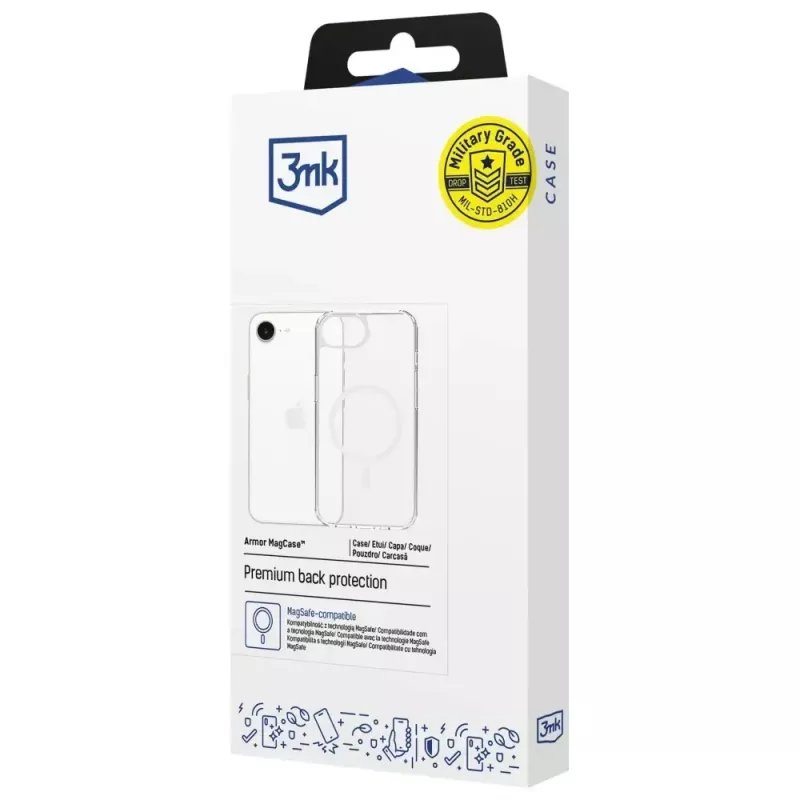 Apsauginis dėklas 3MK Armor MagCase, skirtas Apple iPhone 16E — patvarus smūgiams atsparus dizainas