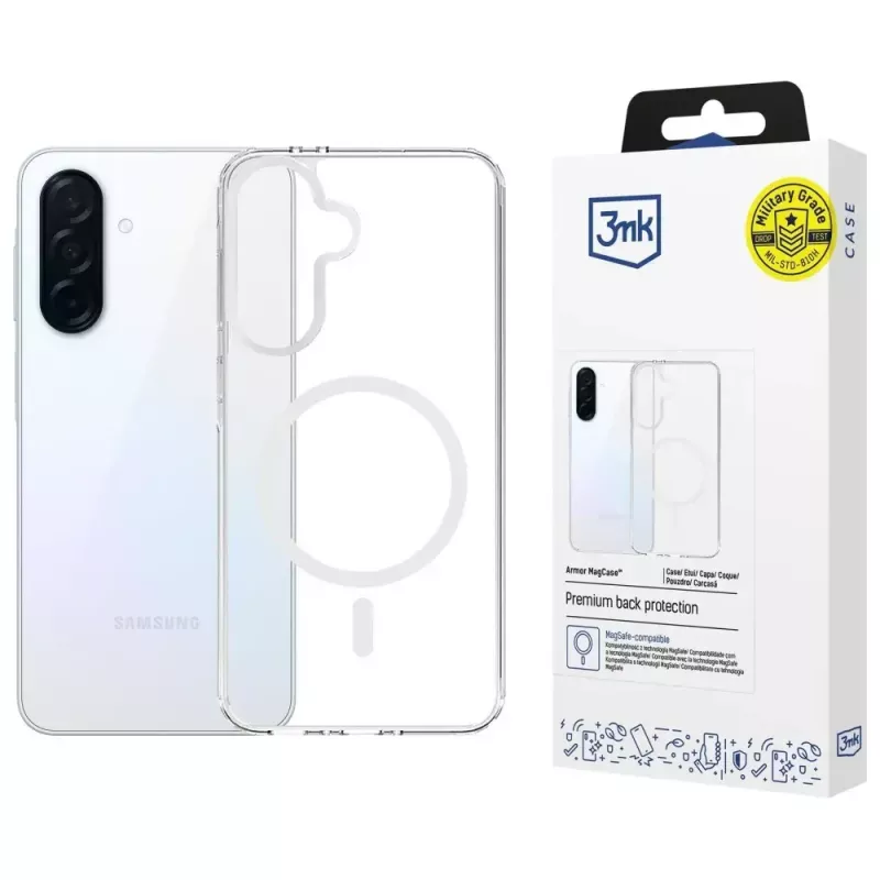 Apsauginis telefono dėklas 3MK Armor MagCase, skirtas Samsung Galaxy A36 — patvarus, smūgiams atsparus dizainas