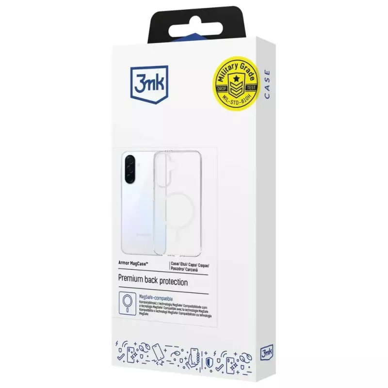 Apsauginis telefono dėklas 3MK Armor MagCase, skirtas Samsung Galaxy A36 — patvarus, smūgiams atsparus dizainas