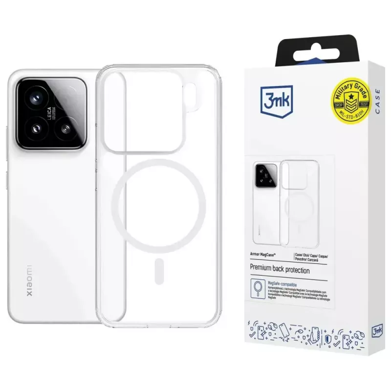 Telefono dėklas 3MK Armor MagCase, skirtas Xiaomi 15 — patvarus, lengvas apsauginis dangtelis
