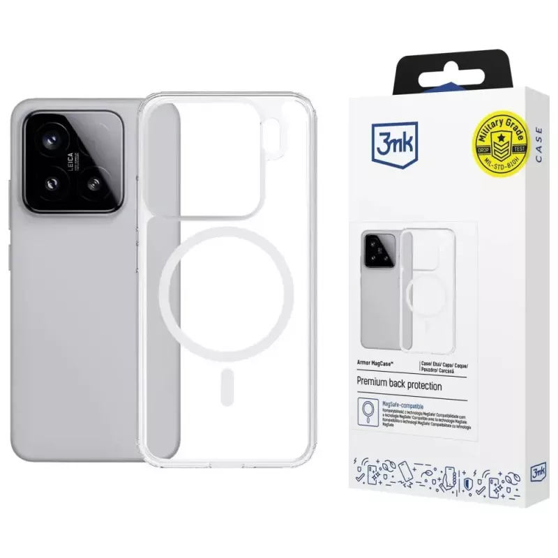 Apsauginis dėklas MagCase Armor, 3MK, skirtas Xiaomi 15 Pro — plonas, patvarus telefono dėklas