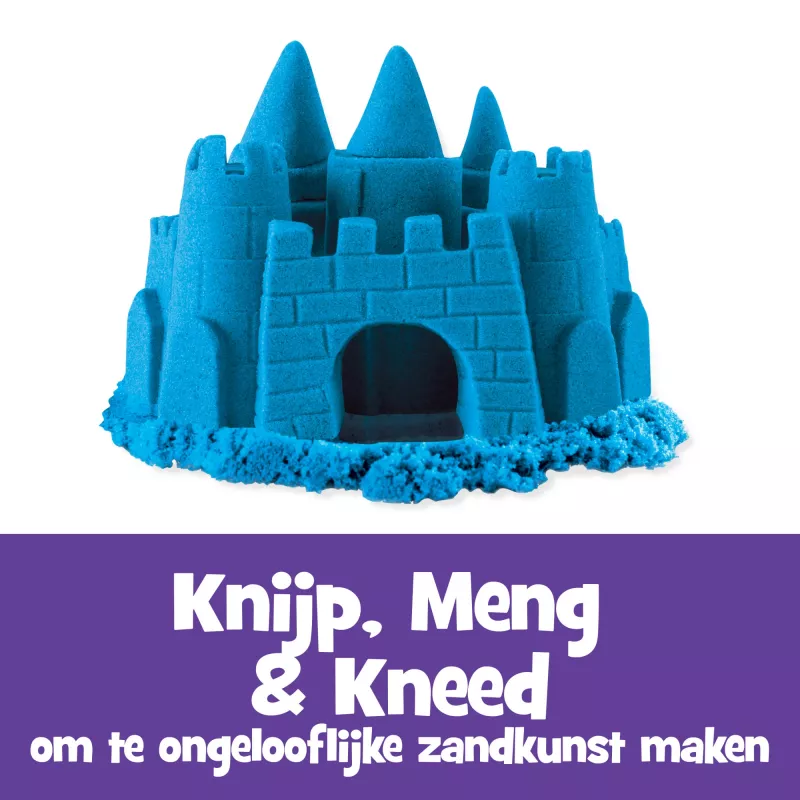 Kinetic Sand, 2 svarai mėlyno žaidimų smėlio, formuojami sensoriniai žaislai vaikams, perklijuojamas maišelis (pakuotė gali skirtis), nuo 3 metų