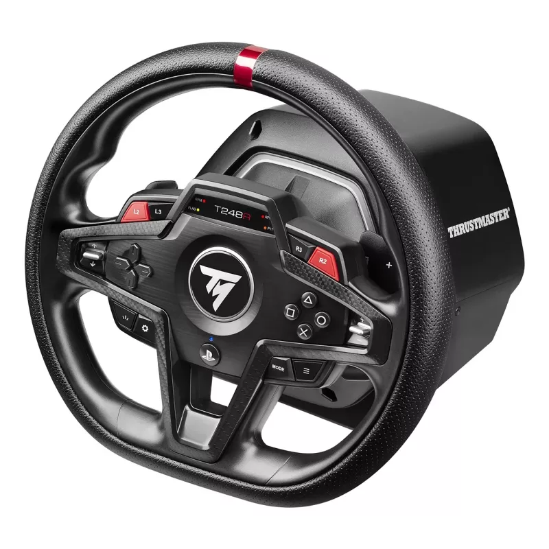 Vairas ir pedalai Thrustmaster T248R Juoda — USB, hibridinė pavara, jėgos grįžtamasis ryšys, LCD ekranas, odinis vairas