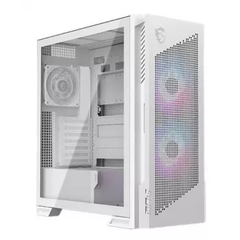 Kompiuterio korpusas MSI MPG VELOX 300R AIRFLOW PZ Midi Tower balta – ATX/EATX/MicroATX/Mini-ITX, 1×3.5 colio, 4×2.5 colio, 2×USB 3.2 Gen1, šoninis langas