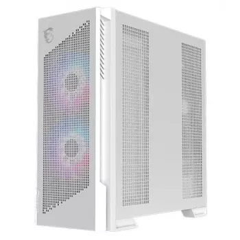 Kompiuterio korpusas MSI MPG VELOX 300R AIRFLOW PZ Midi Tower balta – ATX/EATX/MicroATX/Mini-ITX, 1×3.5 colio, 4×2.5 colio, 2×USB 3.2 Gen1, šoninis langas