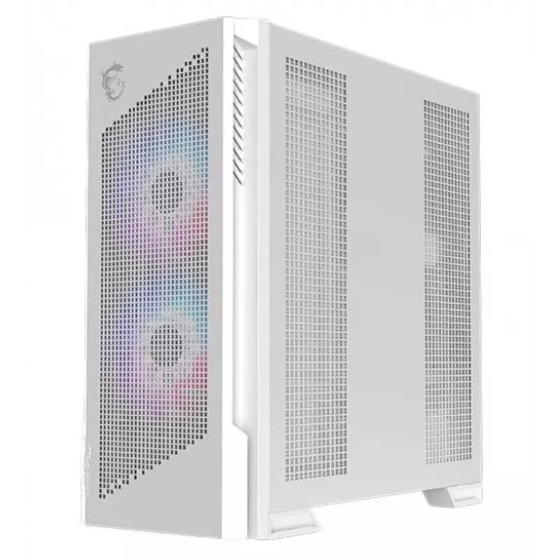 Kompiuterio korpusas MSI MPG VELOX 300R AIRFLOW PZ Midi Tower balta – ATX/EATX/MicroATX/Mini-ITX, 1×3.5 colio, 4×2.5 colio, 2×USB 3.2 Gen1, šoninis langas