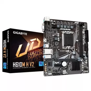 GIGABYTE H610M H V2 pagrindinė plokštė, Intel H610, LGA 1700, Micro ATX
