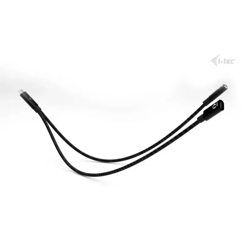 i-tec USB-C kabelio skirstytuvas garsui/duomenims + maitinimo tiekimas 100W