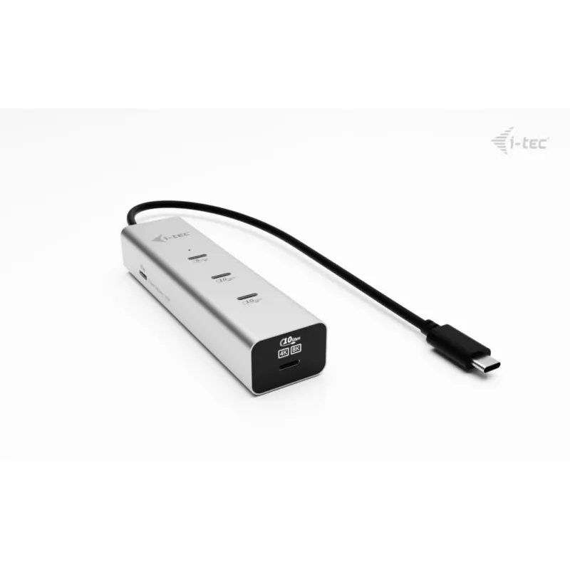 i-tec Metal USB-C Charging HUB 5 prievadų su USB-C vaizdo išvestimi 8K + Power Delivery 85W
