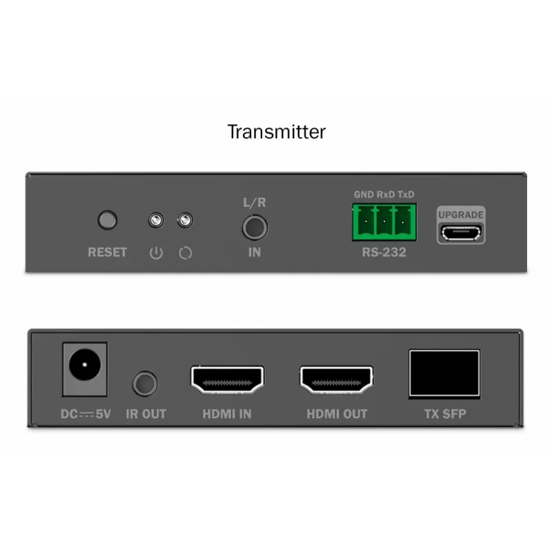 DIGITUS HDMI šviesolaidinis plėtiklio rinkinys - 4K/60Hz, 40 km/300m, juodas