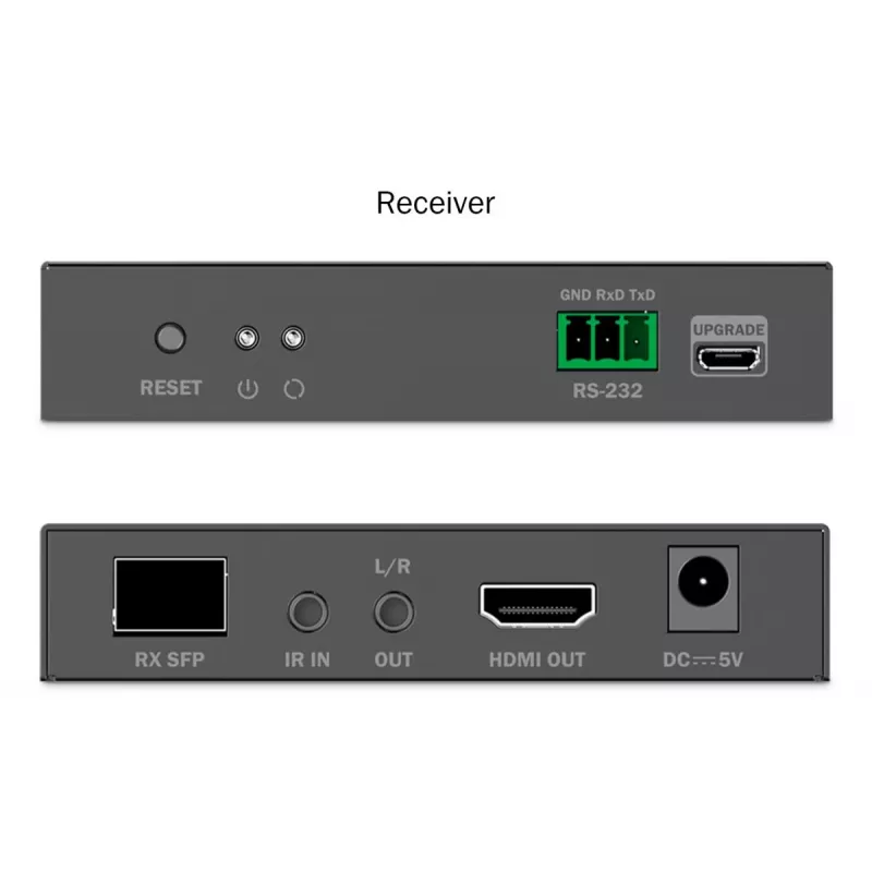 DIGITUS HDMI šviesolaidinis plėtiklio rinkinys - 4K/60Hz, 40 km/300m, juodas