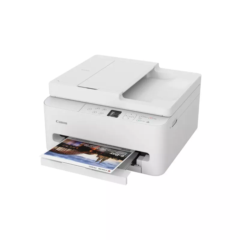 Daugiafunkcis rašalinis spausdintuvas Canon PIXMA TS7550i — A4, 1200×1200 DPI, Wi‑Fi, spalvotas skenavimas/kopijavimas, dvipusis spausdinimas (balta)