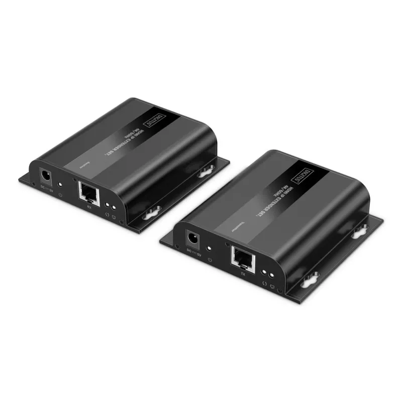 DIGITUS HDMI IP plėtiklio rinkinys - 4K/60Hz 120/200 m, vienas-daugeliui, CAT, juodas