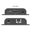 DIGITUS HDMI IP plėstuvų rinkinys - 4K/60Hz 120/200 m, PoE, vienas-daug, CAT, juodas