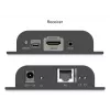 DIGITUS HDMI IP plėstuvų rinkinys - 4K/60Hz 120/200 m, PoE, vienas-daug, CAT, juodas