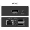 DIGITUS HDMI KVM plėtiklio rinkinys - 4K/30Hz 40/70m PoC CAT juoda