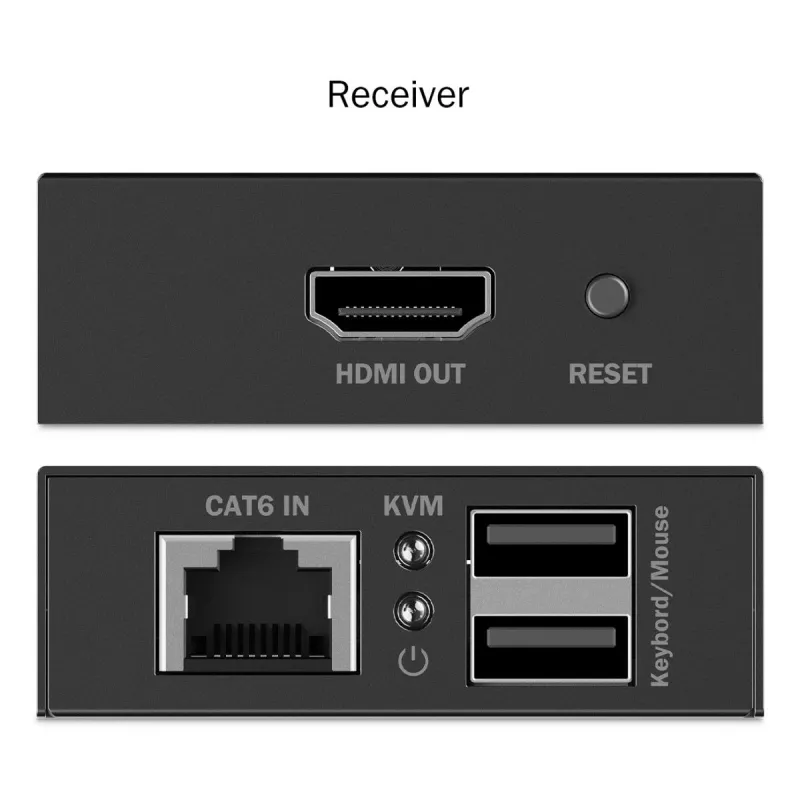 DIGITUS HDMI KVM plėtiklio rinkinys - 4K/30Hz 40/70m PoC CAT juoda