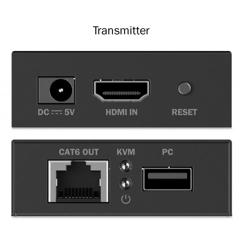 DIGITUS HDMI KVM plėtiklio rinkinys - 4K/30Hz 40/70m PoC CAT juoda