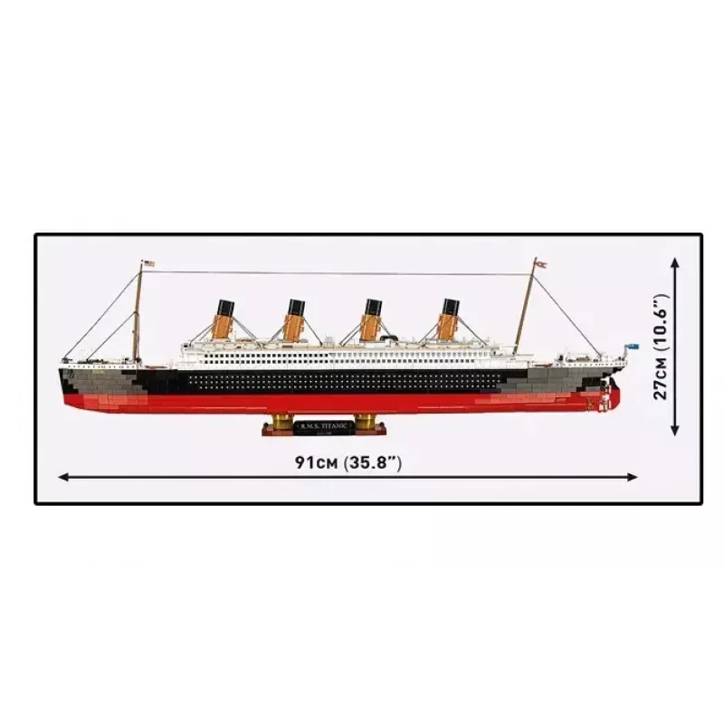 Konstravimo rinkinys Cobi R.M.S. Titanic modelis, 3 260 plastikinių blokelių (COBI-1686)